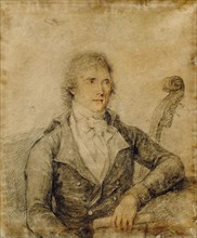 Portrait of the double bassist and composer Domenico Dragonetti (1763-1846). Creator: Bartolozzi, Francesco (1728-1813).