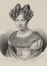 Portrait of the singer Joséphine Fodor (1789-1870), 1827. Creator: Noël, Léon (1807-1884).