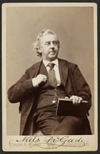 Portrait of the composer Niels Wilhelm Gade (1817-1890), c. 1870. Creator: Photo studio Hansen & Weller.