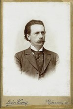 Portrait of the composer, violinist and conductor Vojtech Hrimaly (1842-1908). Creator: Photo studio Gebr. König, Czernowitz  .