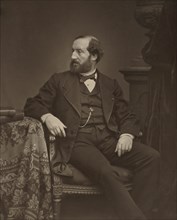 Portrait of Émile Augier (1820-1889), c. 1870. Creator: Adam-Salomon, Antoine Samuel (1818-1881).