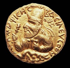 Coin of Vima Kadphises, ca 100-128. Creator: Numismatic, Ancient Coins  .