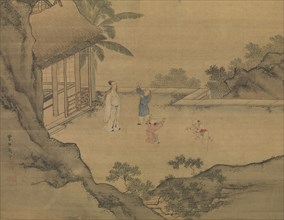 Idly Watching Children Catch Willow Flowers, Early16th cen. Creator: Zhou Chen, (Chou Ch'en) (ca. 1460-after 1535).