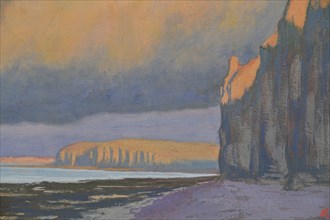Ciel d'orage. Falaises à Varengeville. Creator: Auburtin, Jean Francis (1866-1930).