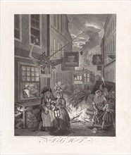 Night, From the Series "The Four Times of the Day", 1738. Creator: Hogarth, William (1697-1764).