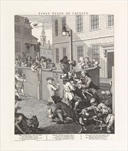 First stage of cruelty. Series "The four stages of cruelty", 1751. Creator: Hogarth, William (1697-1764).