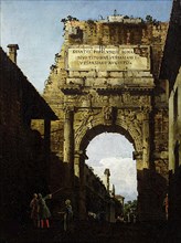 The Arch of Titus in Rome, ca 1742. Creator: Bellotto, Bernardo (1720-1780).