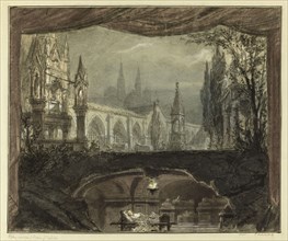 Stage design for the opera Roméo et Juliette by Ch. Gounod, ca 1866. Creator: Chaperon, Philippe (1823-1906).