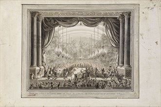 Banquet of the Garde du Corps in the Opéra Royal de Versailles, October 1, 1789, 1789. Creator: Prieur, Jean-Louis (1759-1795).