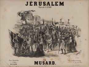 Cover of the score of the opera Jérusalem by Giuseppe Verdi, 1847. Creator: Bour, Charles (1814-1881).
