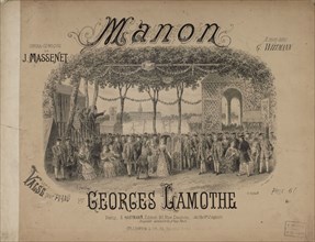 Cover of the score of the opera Manon by J. Massenet, ca 1884. Creator: Gaildrau, Jules (1816-1898).