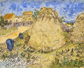 Meules de blé, 1888. Creator: Gogh, Vincent, van (1853-1890).