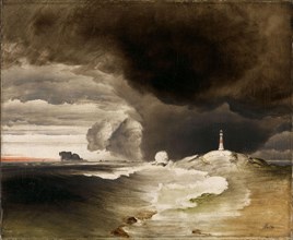 Lighthouse on the Norwegian Coast, ca 1855. Creator: Balke, Peder (1804-1887).