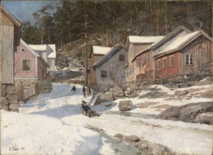 Street in Kragerø, 1882. Creator: Thaulov, Fritz (1847-1906).