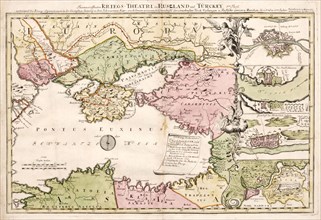 A military map depicting Russo-Turkish War of 1735-1739, 1737. Creator: Anonymous.