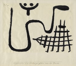 The Snake Goddess and her Foe, 1940. Creator: Klee, Paul (1879-1940).