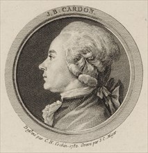 Portrait of the Harpist and composer Jean-Baptiste Cardon (1760-1803), 1782. Creator: Cochin, Charles-Nicolas, the Younger (1715-1790).