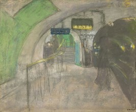 Le métro Station Villiers, 1917. Creator: Vuillard, Édouard (1868-1940).