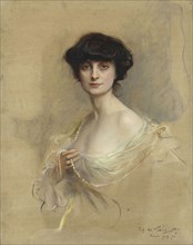 Portrait of Anna-Elisabeth, Comtesse Mathieu de Noailles (1876-1933), 1913. Creator: László, Philip Alexius de (1869-1937).