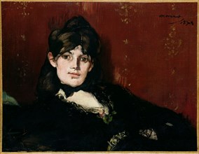 Portrait of Berthe Morisot, 1873. Creator: Manet, Édouard (1832-1883).
