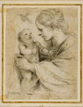 The Virgin and Child with a Goldfinch, 1615-1616. Creator: Guercino (1591-1666).