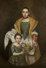 Portrait of two girls (The two sisters), ca 1720. Creator: Ceruti, Giacomo Antonio (1698-1767).