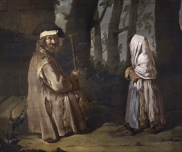 Two poor people in a wood (The meeting in the wood), ca 1730. Creator: Ceruti, Giacomo Antonio (1698-1767).