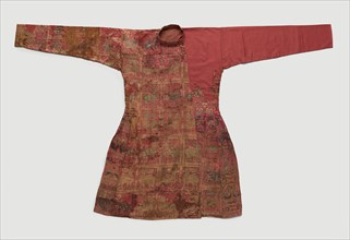 Sogdian robe. Coat with animal and bird motifs, 8th-9th century. Creator: Sogdian Art.