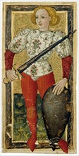 Page of Swords. Charles VI Tarot, ca 1460. Creator: Apollonio di Giovanni di Tommaso (ca. 1415-1465).