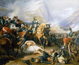Napoleon at the battle of Rivoli on 14 January 1797, 1844. Creator: Philippoteaux, Henri Félix Emmanuel (1815-1884).
