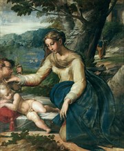 The Holy Family, ca 1526. Creator: Parmigianino (1503-1540).