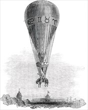 Ascent of M. Poiteven, on Horseback, in a Balloon, from the Champ de Mars, Paris, 1850. Creator: Unknown.