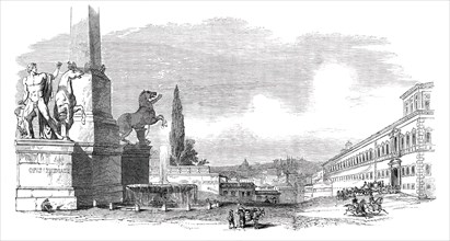 Monte Cavallo - Rome, 1850. Creator: Unknown.