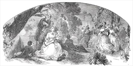Illustration for sheet music: "We Never Met Again", 1850. Creator: Ebenezer Landells.