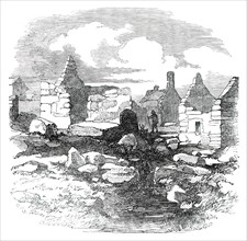 Ruins in the Village of Carihaken, County of Galway, 1850. Creator: Unknown.