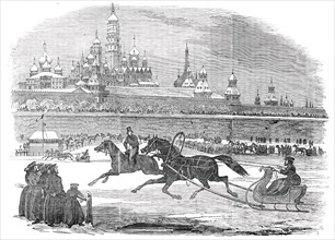 Sledging at Moscow [drawn by Manuel], 1850. Creator: Unknown.