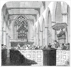 Tercentenary Service at the Dutch Church, Austin Friars, 1850. Creator: Unknown.
