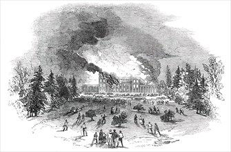 Destruction of Caversham-Park House by Fire, 1850. Creator: Unknown.