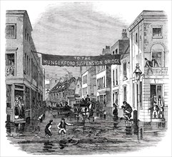 The High Tide - Overflow of the Thames on Tuesday - Vine-Street, York-Road, Lambeth, 1850. Creator: Unknown.