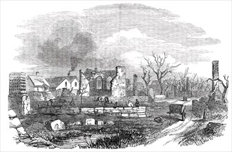Ruins of the Recent Fire at Ashwell, 1850. Creator: Unknown.