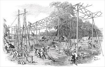 Great Exhibition of 1851 - Progress of the Building in Hyde Park, 1850. Creator: Unknown.
