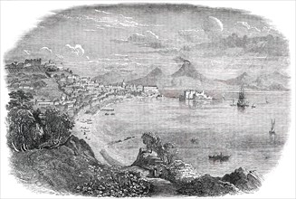 Naples. Vesuvius in the Distance - from an original sketch, 1850. Creator: Unknown.