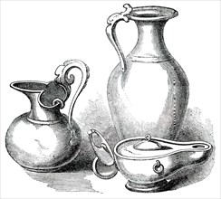 Bronze Vases, Romano-British, 1850. Creator: Unknown.