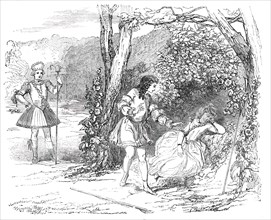 Scene from "Cymon and Iphigenia", at the Lyceum Theatre, 1850. Creator: Unknown.