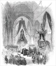 Funeral of the Queen of the Belgians - the Interment in the Church a Laeken, 1850. Creator: Unknown.