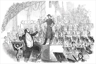 M. Jullien's Concert at Drury-Lane Theatre - the Corps de Tambours, 1850. Creator: Unknown.