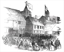 The Procession near the Church, at Rye, 1850. Creator: Unknown.