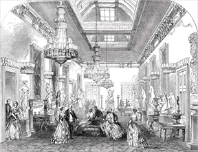The Sculpture Gallery at Holdernesse House, Park-Lane, 1850. Creator: Unknown.