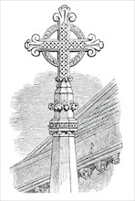 Cross in Quadrangle, St. Barnabas Church, Pimlico, 1850. Creator: Unknown.