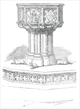The Font, Church of St. Stephen, Rochester-Row, Westminster, 1850. Creator: Unknown.